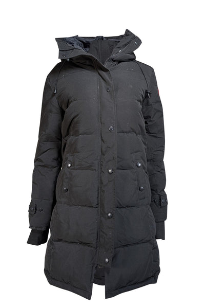 Canada Goose - Black Hooded Long Parka Coat Sz M - Current Boutique