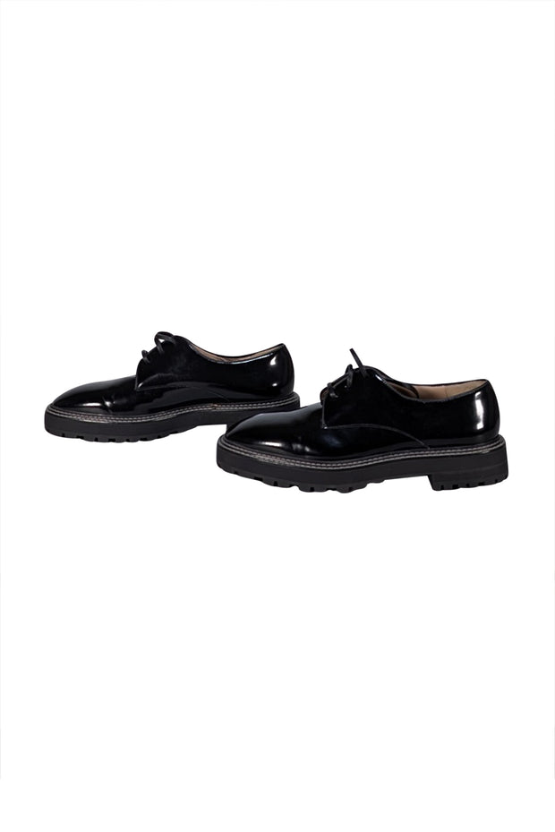 Stuart Weitzman - Black Patent Leather Loafers Sz 9.5