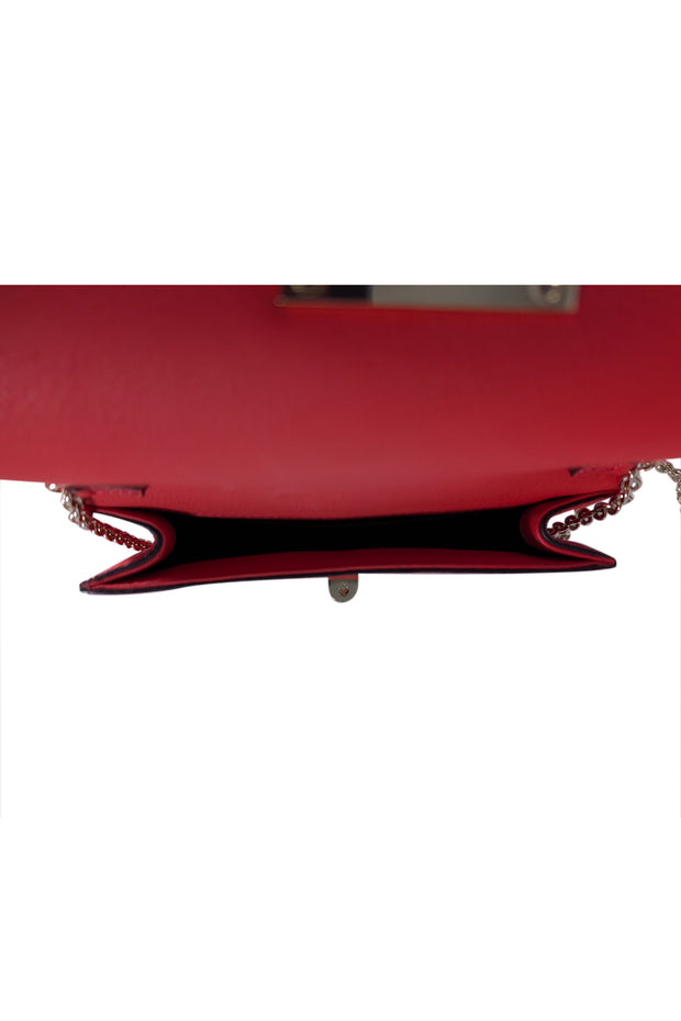 Kate Spade - Red Pebbled Leather Bow Turn Lock Crossbody Bag - Current Boutique