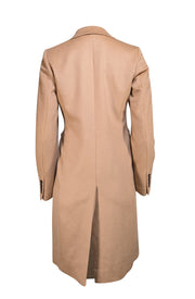 Hobbs - Tan Wool Double Breasted Peacoat Sz 4 - Current Boutique
