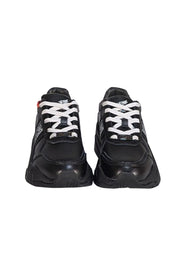 Roberto Cavalli - Black Logo Detail Lace Up Sneakers Sz 6 - Current Boutique