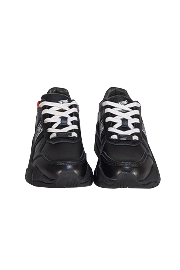 Roberto Cavalli - Black Logo Detail Lace Up Sneakers Sz 6 - Current Boutique