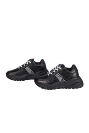 Roberto Cavalli - Black Logo Detail Lace Up Sneakers Sz 6 - Current Boutique