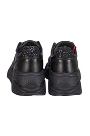 Roberto Cavalli - Black Logo Detail Lace Up Sneakers Sz 6 - Current Boutique