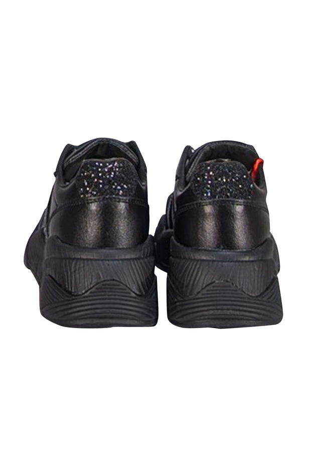 Roberto Cavalli - Black Logo Detail Lace Up Sneakers Sz 6 - Current Boutique