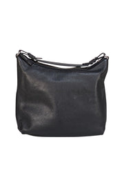 Armani Collezioni - Black Pebbled Leather Shoulder Bag - Current Boutique