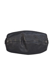 Armani Collezioni - Black Pebbled Leather Shoulder Bag - Current Boutique
