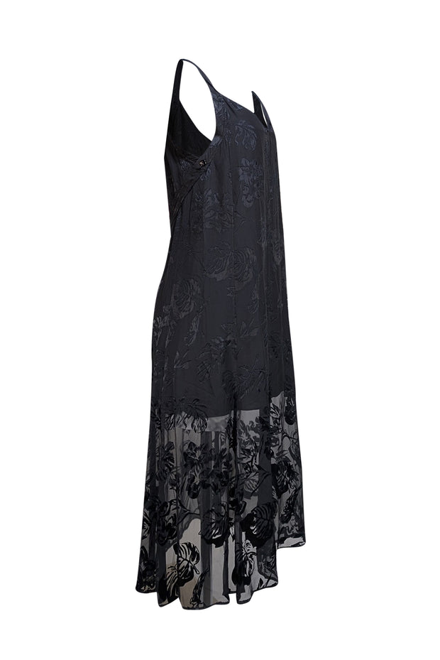 Rag & Bone - Black Brocade "Collete" Slip Dress Sz M - Current Boutique