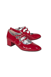 Carel - Red Patent Leather Strappy Pumps Sz 5.5 - Current Boutique