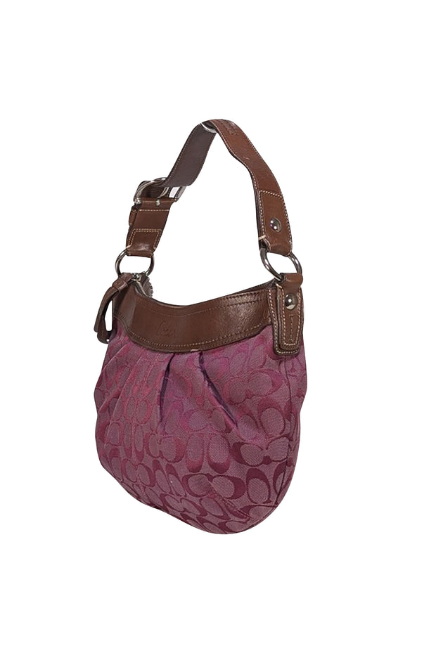 Coach - Fuchsia Monogram Medium Shoulder Bag - Current Boutique