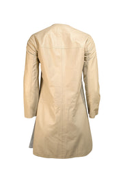Carlisle - Pale Blue & Beige Reversible Leather Coat Sz 4 - Current Boutique