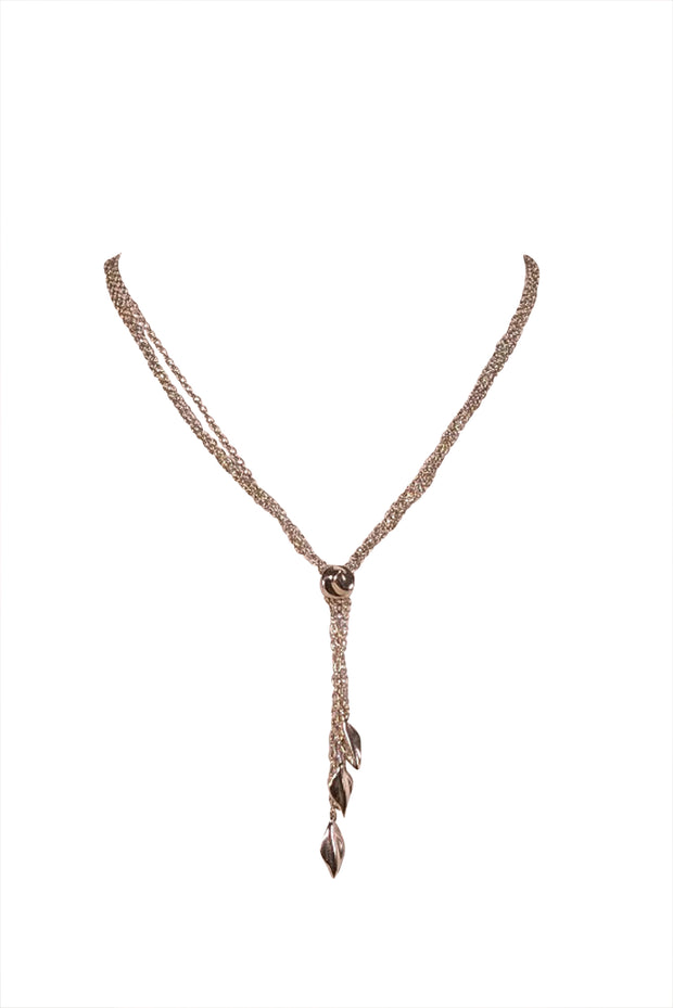 Tiffany & Co. - Sterling Silver Triple Leaf Lariat Necklace - Current Boutique