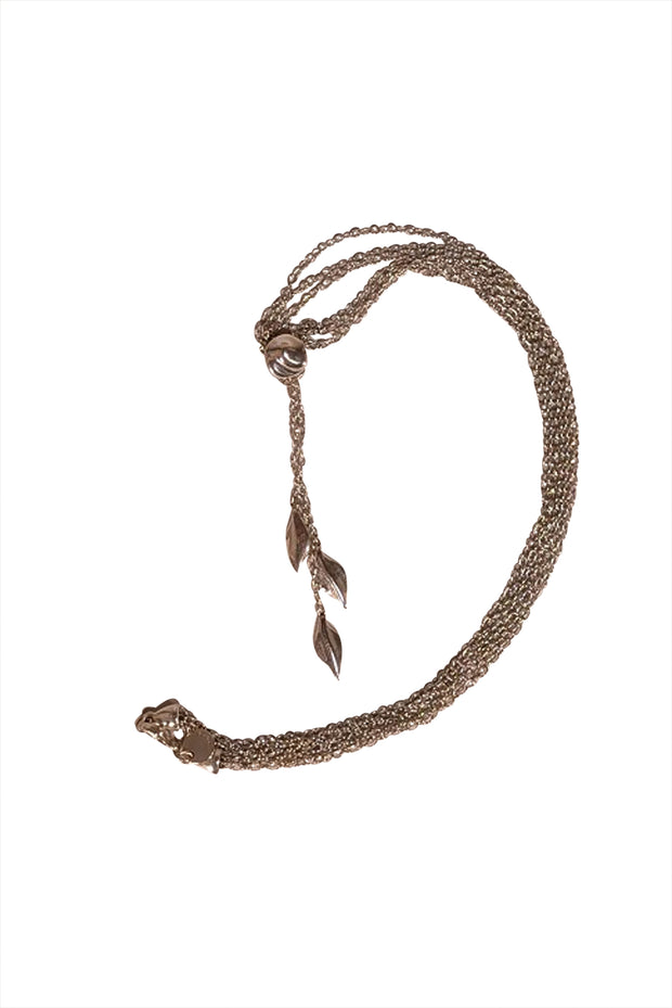Tiffany & Co. - Sterling Silver Triple Leaf Lariat Necklace - Current Boutique
