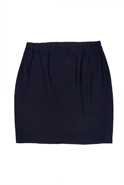 St. John - Navy Textured Pencil Skirt Sz 16 - Current Boutique