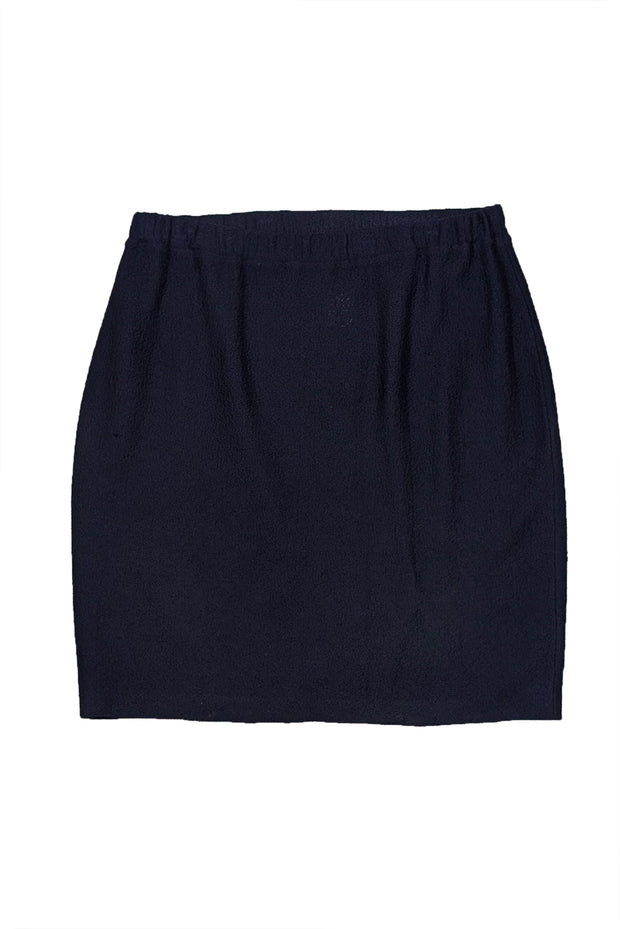 St. John - Navy Textured Pencil Skirt Sz 16 - Current Boutique