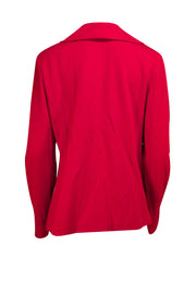 St. John - Red Wool Double Breasted Sweater Blazer Sz 14