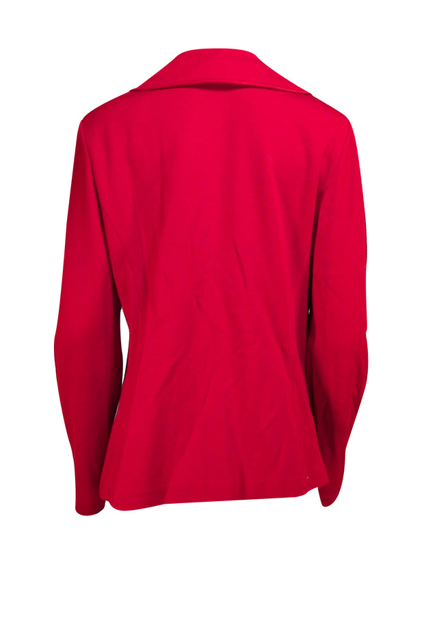 St. John - Red Wool Double Breasted Sweater Blazer Sz 14