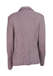 St. John - Red, White, & Black Blend Blazer Sz 14 - Current Boutique