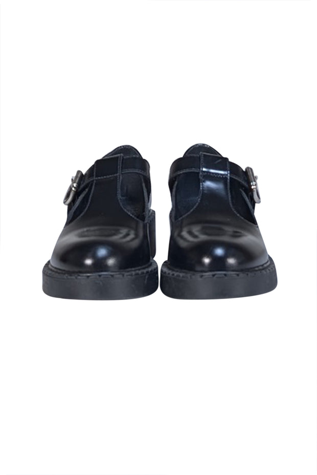 Prada - Black Leather T Strap Mary Janes Sz 5.5 - Current Boutique