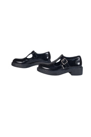 Prada - Black Leather T Strap Mary Janes Sz 5.5 - Current Boutique