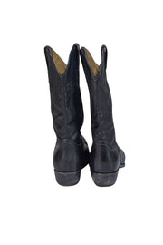 Fendi - Black Leather Wester Short Boots Sz 5 - Current Boutique