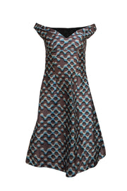 Prada - Grey Multi Pixel Dot Print Sleeveless Dress Sz 2 - Current Boutique