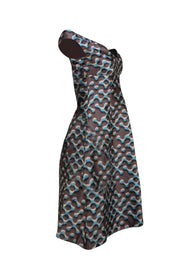 Prada - Grey Multi Pixel Dot Print Sleeveless Dress Sz 2 - Current Boutique