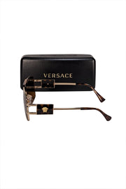 Versace - Brown Tortoise & Hold Large Sunglasses - Current Boutique
