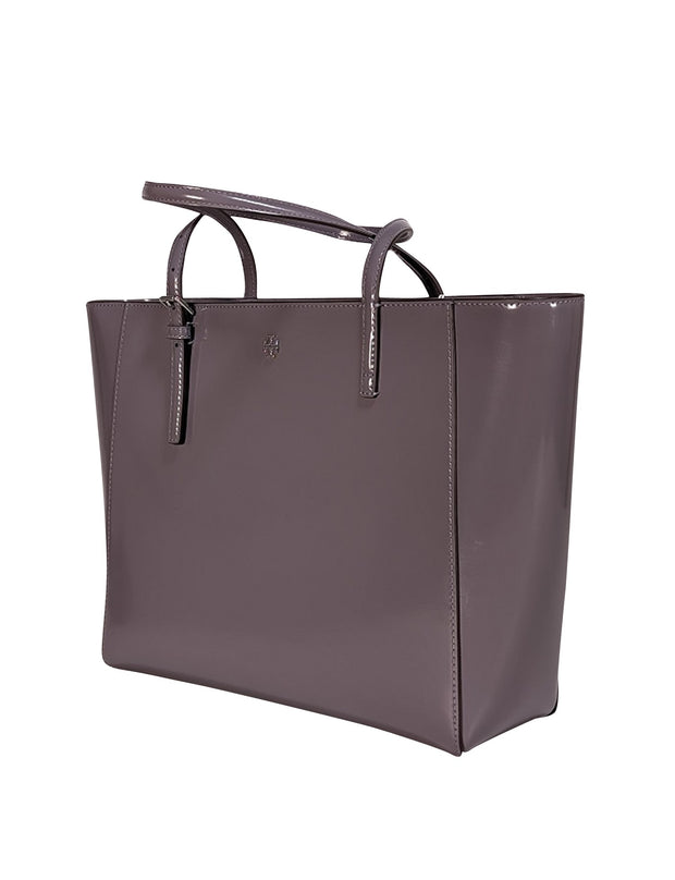 Tory Burch - Pewter Patent Leather Tote Bag - Current Boutique