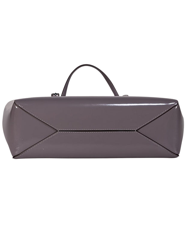 Tory Burch - Pewter Patent Leather Tote Bag - Current Boutique