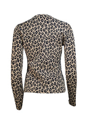 Theory - Leopard Print Bandage Knit Cardigan Sweater Sz S