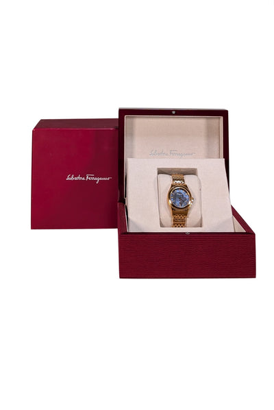 Ferragamo - Gold Link Stainless Steel Swiss Made Watch - Current Boutique