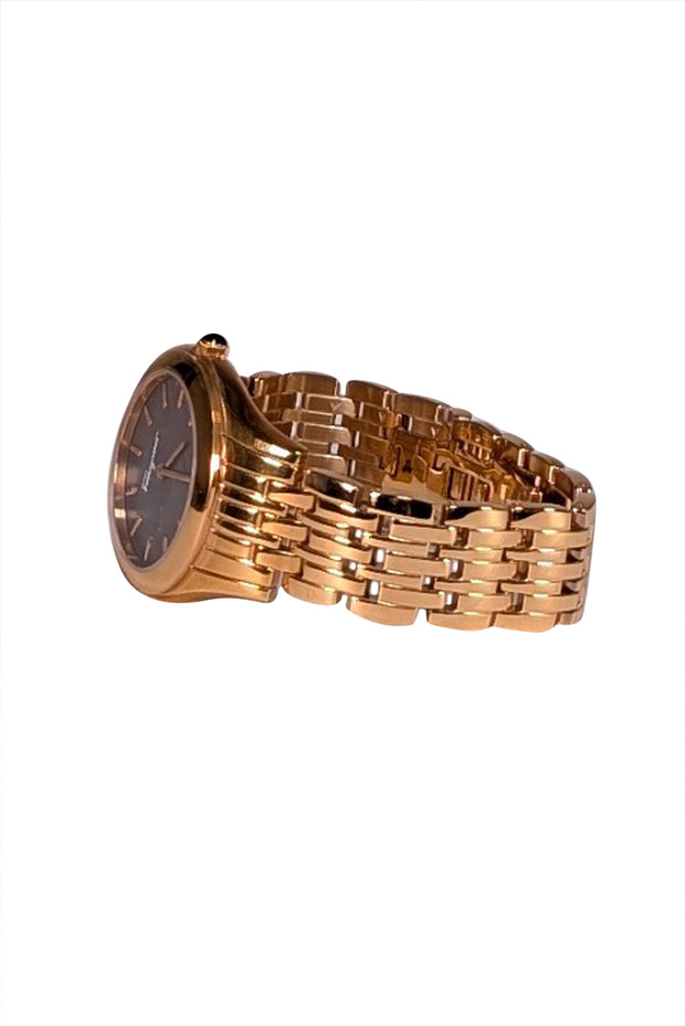 Ferragamo - Gold Link Stainless Steel Swiss Made Watch - Current Boutique