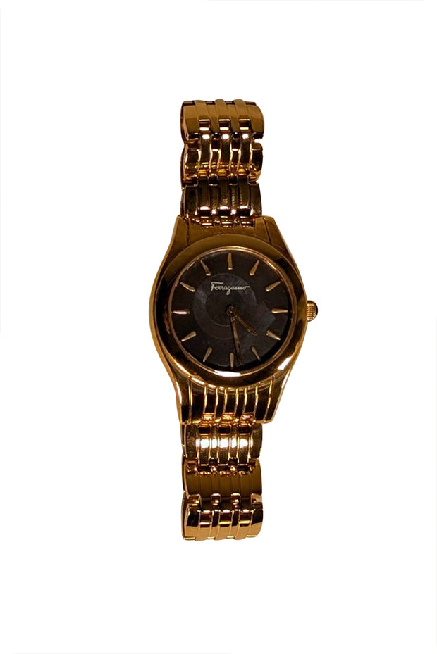 Ferragamo - Gold Link Stainless Steel Swiss Made Watch - Current Boutique