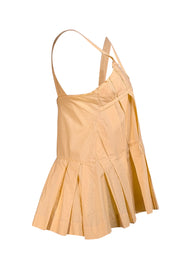 Marni - Butter Yellow Pleated Tank Top Sz 6