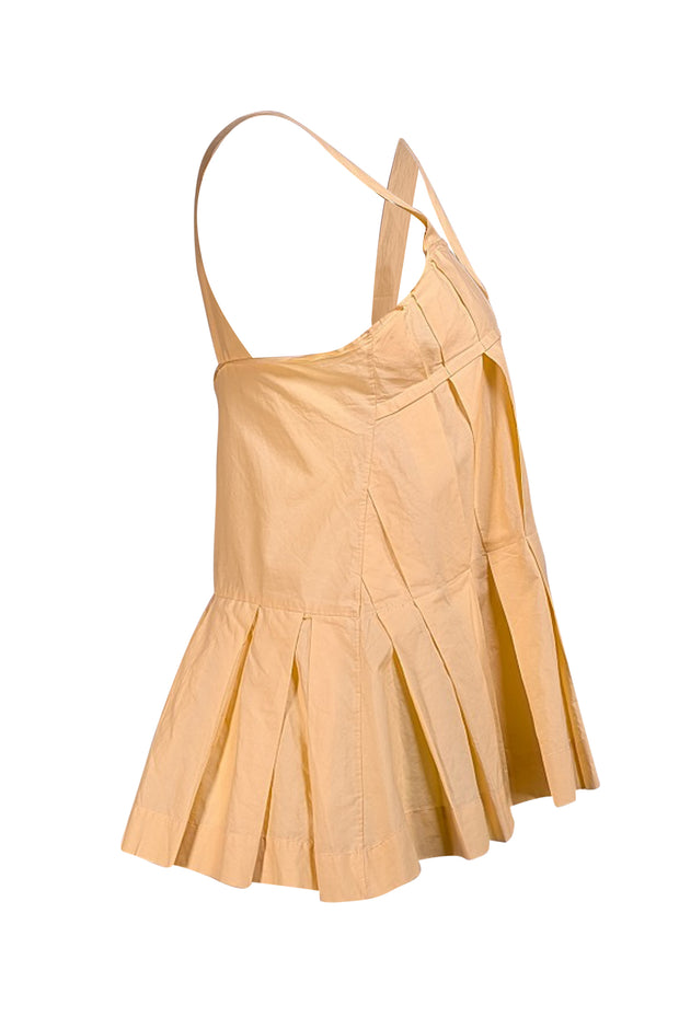 Marni - Butter Yellow Pleated Tank Top Sz 6