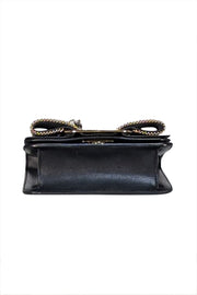 Ferragamo - Black Leather Bow Front Crossbody Bag - Current Boutique