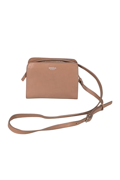 Shinola - Tan Leather Crossbody Bag - Current Boutique