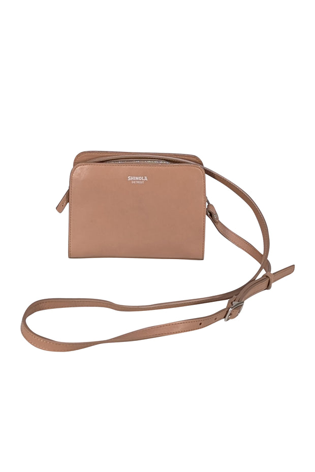 Shinola - Tan Leather Crossbody Bag - Current Boutique