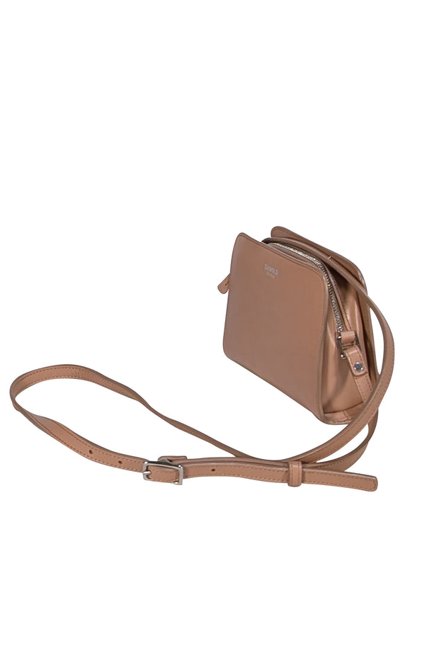 Shinola - Tan Leather Crossbody Bag - Current Boutique