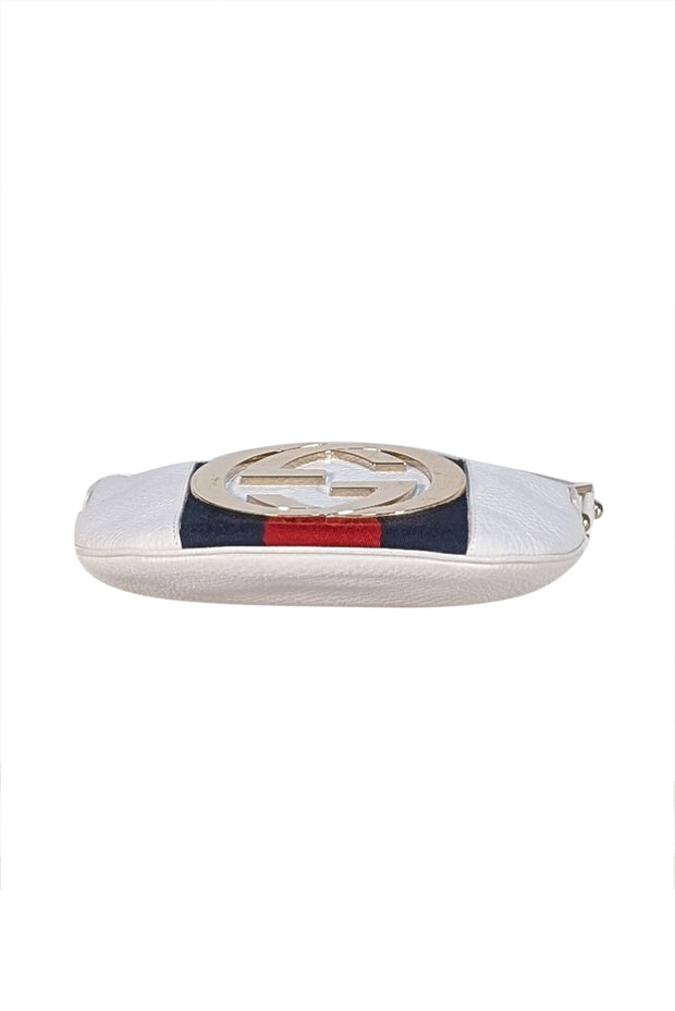 Gucci - White Calfskin Leather Blondie Mini Hobo Shoulder Bag - Current Boutique