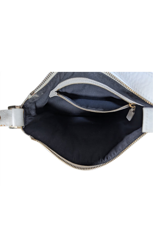 Gucci - White Calfskin Leather Blondie Mini Hobo Shoulder Bag - Current Boutique
