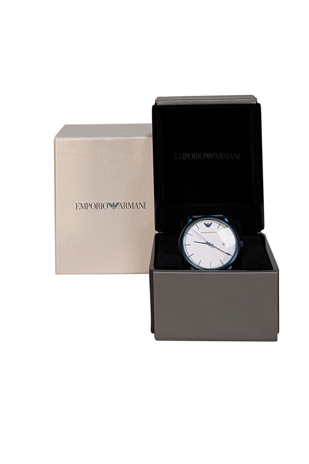 Emporio Armani - Blue Stainless Steel Watch - Current Boutique
