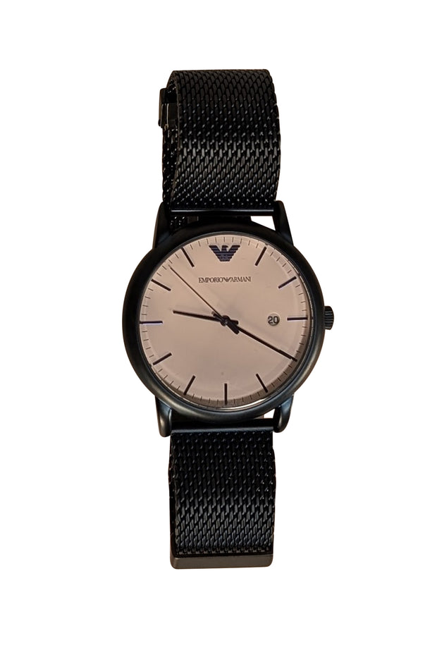 Emporio Armani - Blue Stainless Steel Watch - Current Boutique