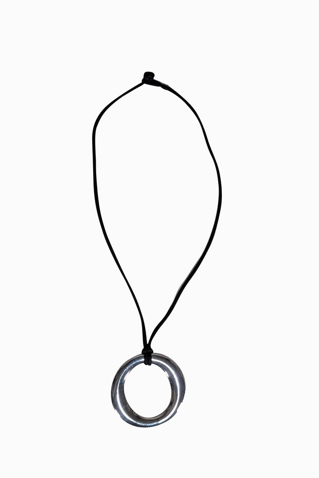Tiffany & Co. - Sterling Silver Round Pendant Necklace