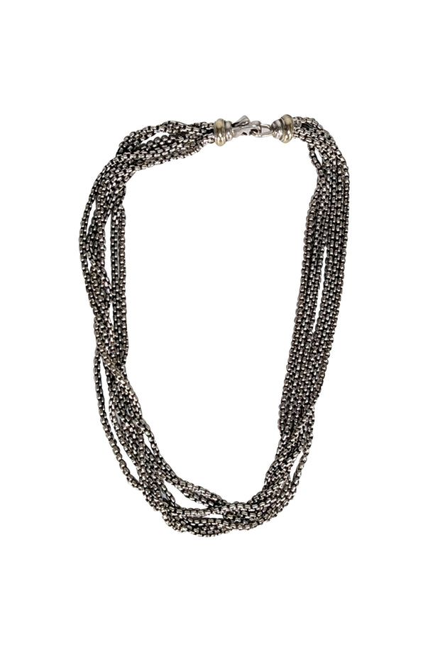 David Yurman - Sterling Silver Multi Strand Layered Necklace - Current Boutique