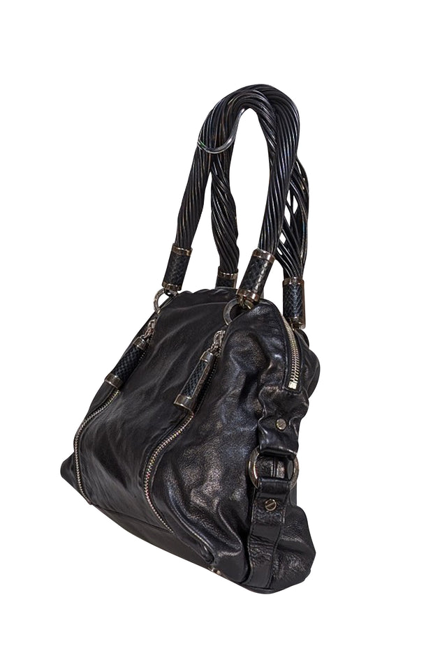 Michael Kors - Black Leather Large Shoulder Bag - Current Boutique
