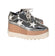 Stella McCartney - Silver Metallic Star Print Platform Sneakers Sz 7