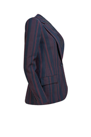 BCBG Max Azria - Black &amp; Maroon Stripe Blazer Sz XXS - Current Boutique