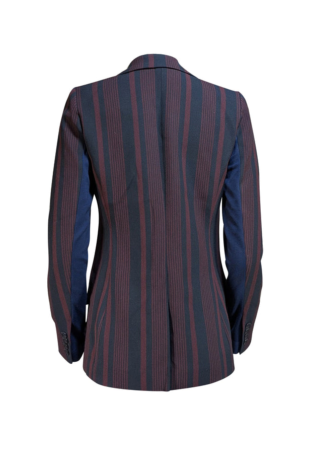 BCBG Max Azria - Black &amp; Maroon Stripe Blazer Sz XXS - Current Boutique